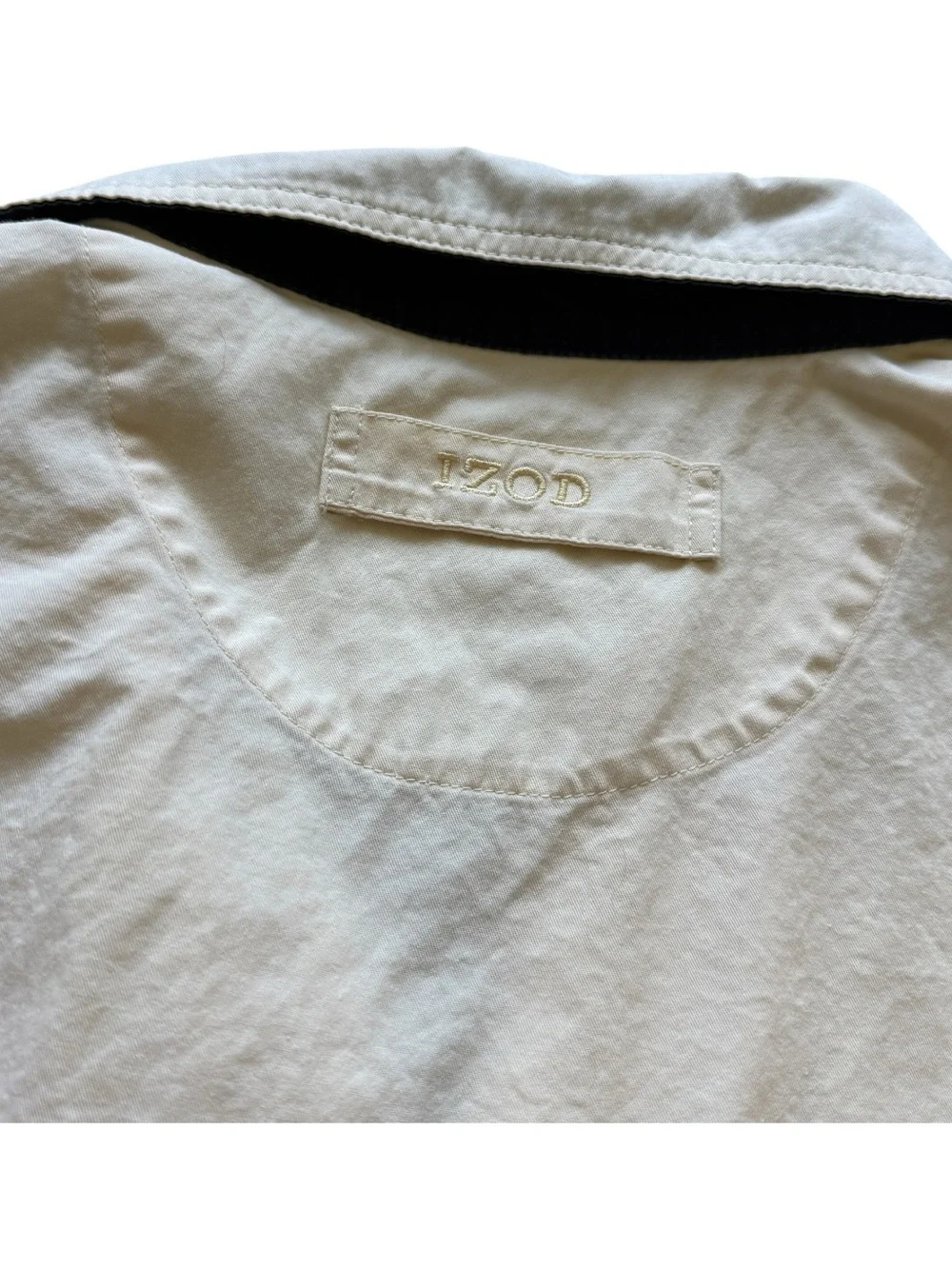 Vintage IZOD Harrington Jacket Yellow Cotton Full Zip Lightweight Golf Coat L